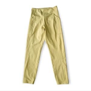 Girlfriend Collective chartreuse compressive pocket Leggings small